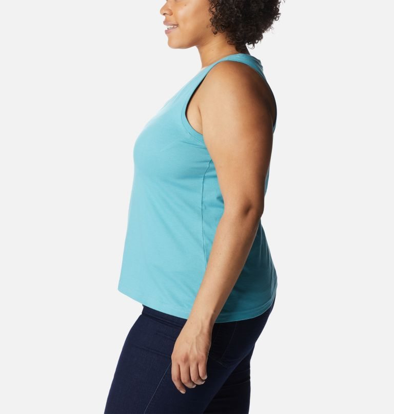Women's Columbia Sapphire Point Tanks Turquoise | Plus Size CA-CAC03